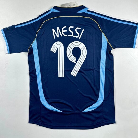Adidas Rare 2006 World Cup Debut Lionel Messi #19 Argentina Away Retro Jersey - Picture 2 of 11